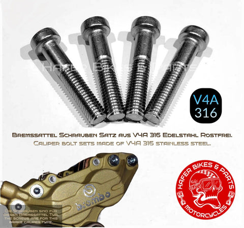Ducati 750 SS Super Sport Edelstahl Bremssattelbolzen Brembo Bremssättel S1x4