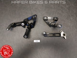 Ducati 998 996 916 748 DUCABIKE Ergal Fussrastenanlage Fussrasten Paar  V534