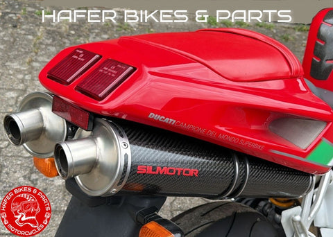 Ducati 916 996 998 SIL MOTOR Carbon 50 Auspuff Endschalldämpfer Exhaust V669