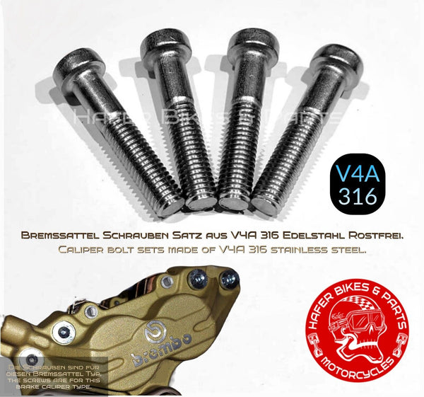 Ducati Monster M 600 Stainless Steel Brake Caliper Bolts Brembo Brake Calipers S1x4