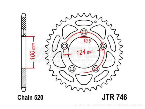 Alu sprocket 39 teeth Sprocket rear 39 teeth Ducati 749 999 Panigale 899 S32 