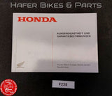 NEW / OLD STOCK NEU - HONDA SC45 VTR 1000 SP1 SP2 Service Book Scheckheft F235