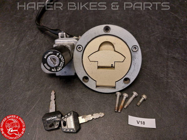 Ducati 916 996 998 748 Schloßsatz Zündschloss Tankdeckel V18 #1