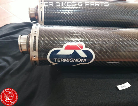 Ducati 998 996 916 748 R S SPS E-NR. Termignoni Carbon Auspuff 50mm Exhaust V719