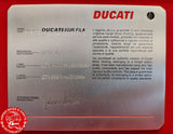 Ducati 999R FILA Dec. 2003 Limited Edition Collector Plaque Art.F026